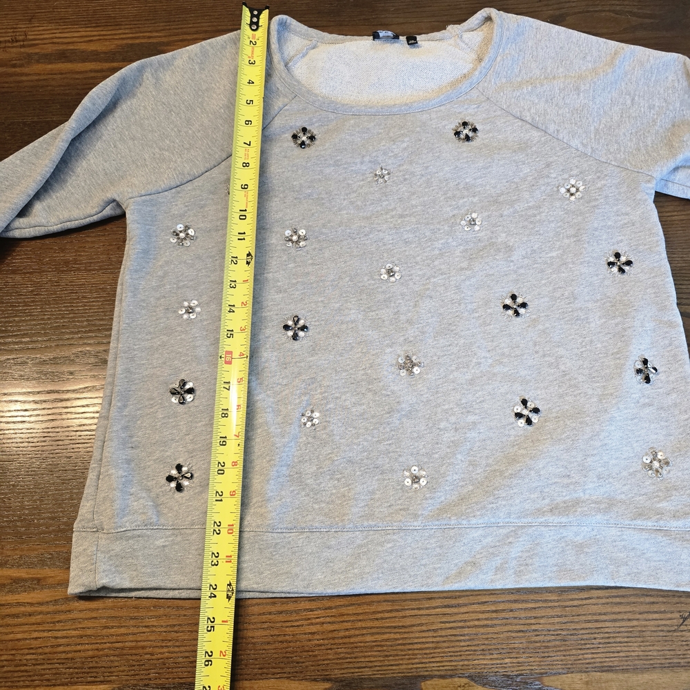 Saks Fifth Avenue Black Label Gray Knit Top - Picture 7 of 8